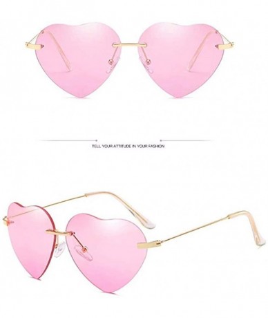 Square Hiking New Retro Love Ocean Piece Sunglasses Street Beat Peach Heart Shaped Sunglasses - Multicolor-d - CE18T48QWGR $1...