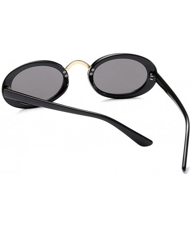 Oversized Eyewear Oval Retro Vintage Sunglasses Clout Goggles Fashion Shades - C1 - C818CIDCHW9 $21.84