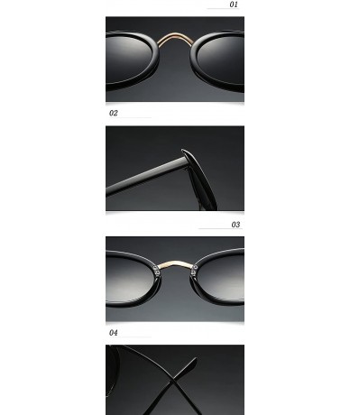 Oversized Eyewear Oval Retro Vintage Sunglasses Clout Goggles Fashion Shades - C1 - C818CIDCHW9 $21.84