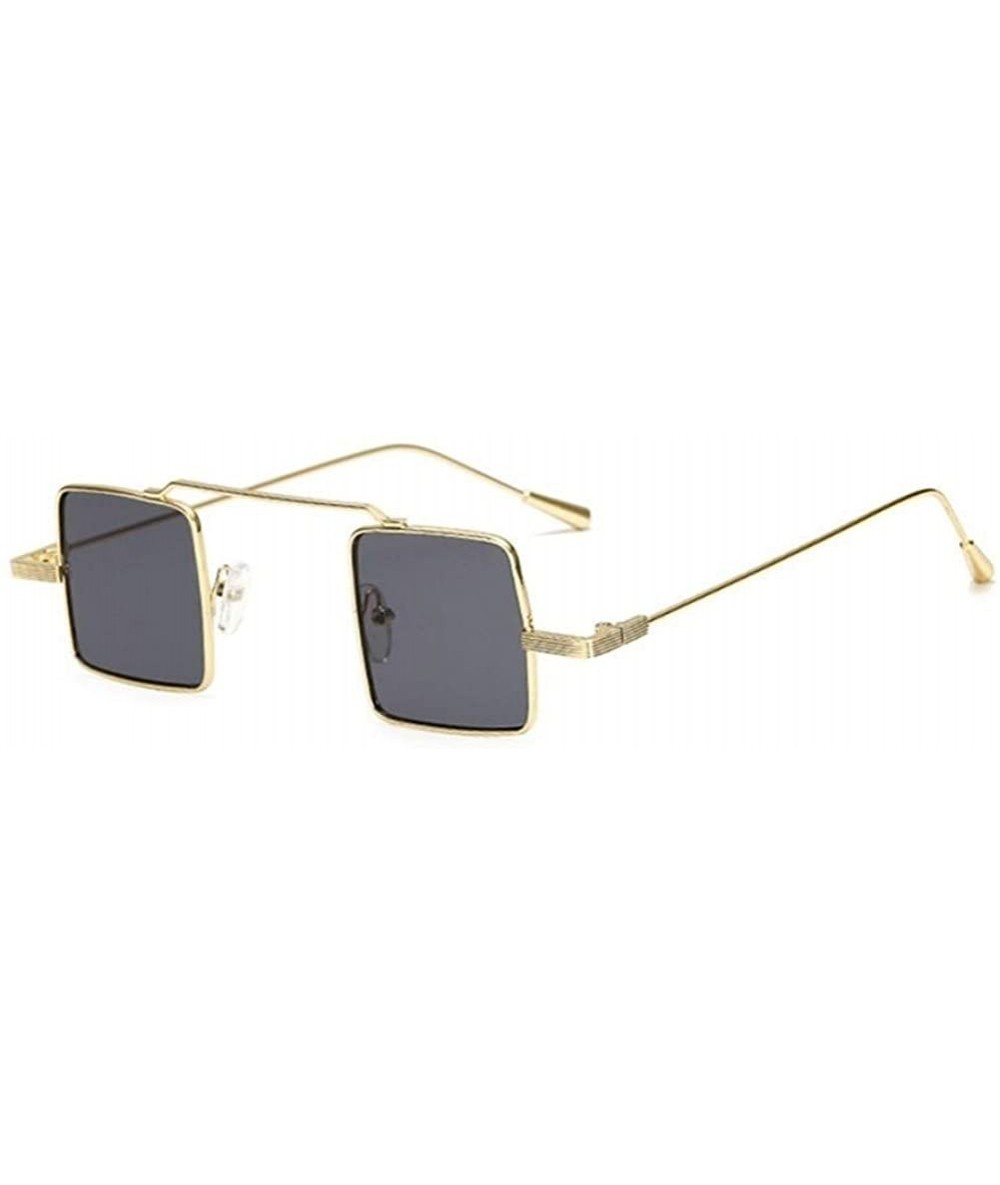 Square Steampunk Square Sunglasses Yellow Glasses - CX198UL55HT $8.00