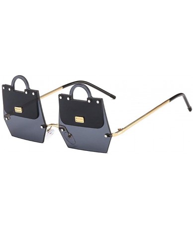 Square Handbag Sunglasses Luxury Glasses Eyewear - Black - CW18T8HAGNA $26.87