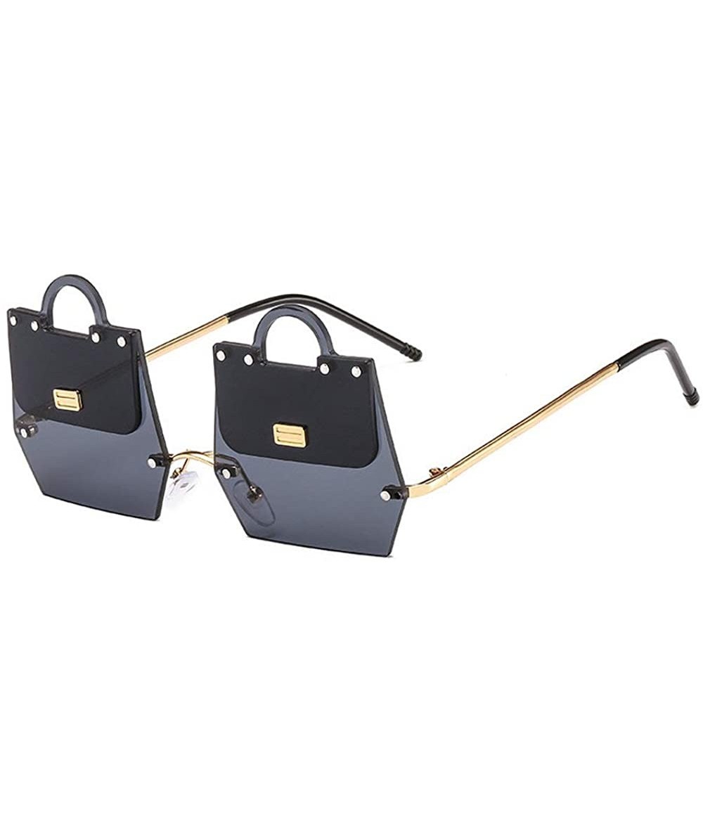 Square Handbag Sunglasses Luxury Glasses Eyewear - Black - CW18T8HAGNA $13.90