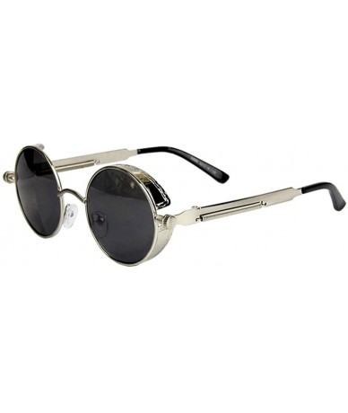 Round Classic Lennon Style Punk Round Sunglasses Cinnamon - CW11AY791M3 $37.40
