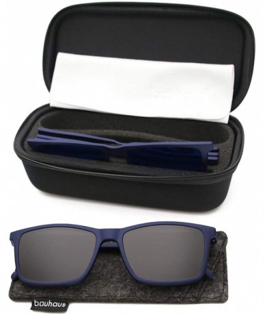 Sport Sunglasses Polarized Protection Eyeglasses - Five-in-one Magnetic Glasses Set - Blue Frame - CH1923ZQKXN $25.03