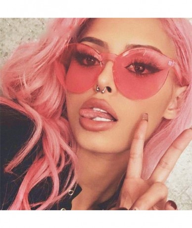 Cat Eye Women Fashion Cat Eye Shades Sunglasses Integrated UV Candy Colored Glasses - Red - C618S3MSK8K $7.08