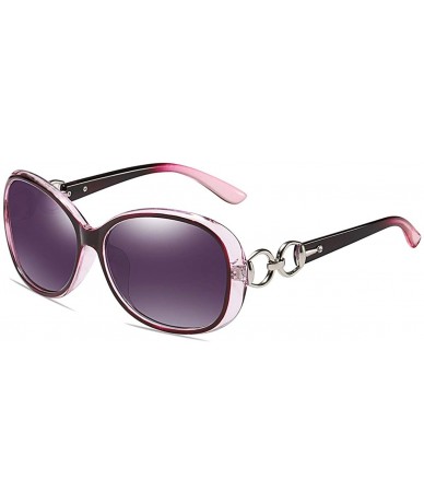 Oversized Women's Fashion Vintage Polarized TAC Sunglasses Round Frame 100% UV protection - B - C9198NZCIC0 $30.74