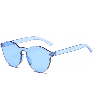 Goggle Women Round Tinted Fashion Sunglasses - Blue - C818WU80O96 $19.56