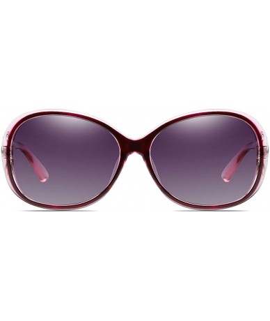 Oversized Women's Fashion Vintage Polarized TAC Sunglasses Round Frame 100% UV protection - B - C9198NZCIC0 $20.63