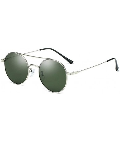 Goggle Sunglasses Trend Antique Metal Round Frame High Clear Film Sunglasses Driving Glasses To Prevent Uv - C418TLNNZUN $10.19