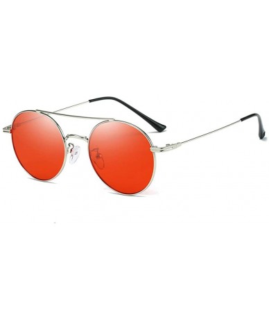 Goggle Sunglasses Trend Antique Metal Round Frame High Clear Film Sunglasses Driving Glasses To Prevent Uv - C418TLNNZUN $10.19