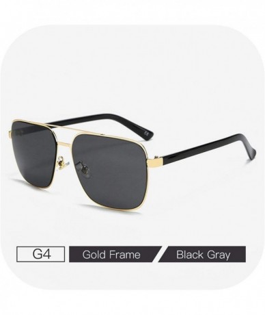 Square Classic Black Square Sunglasses Retro Men Italian Design Metal Frame Sun Glasses Women G28091 - G4 Black - CX197Y6UZWX...