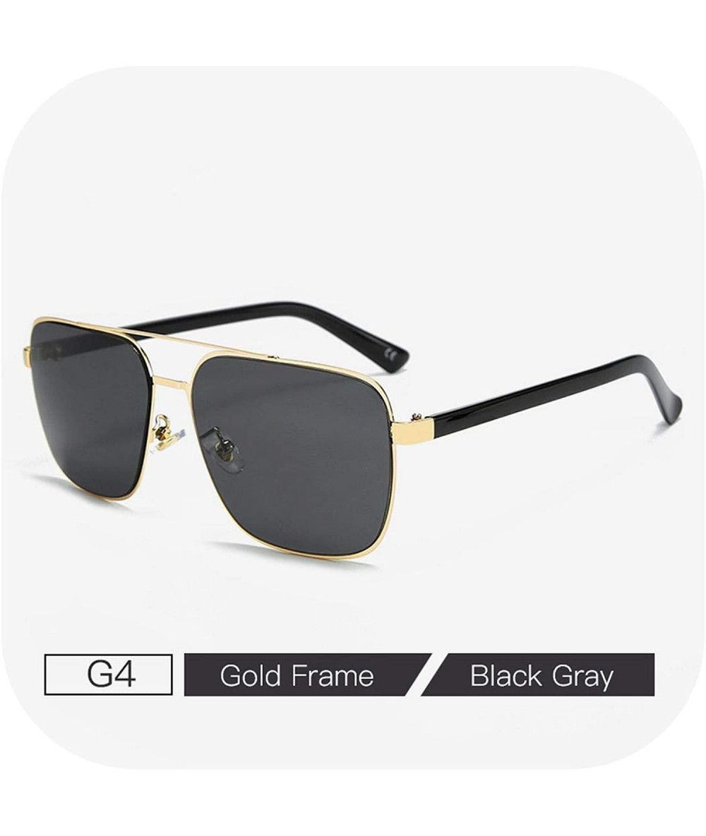 Square Classic Black Square Sunglasses Retro Men Italian Design Metal Frame Sun Glasses Women G28091 - G4 Black - CX197Y6UZWX...