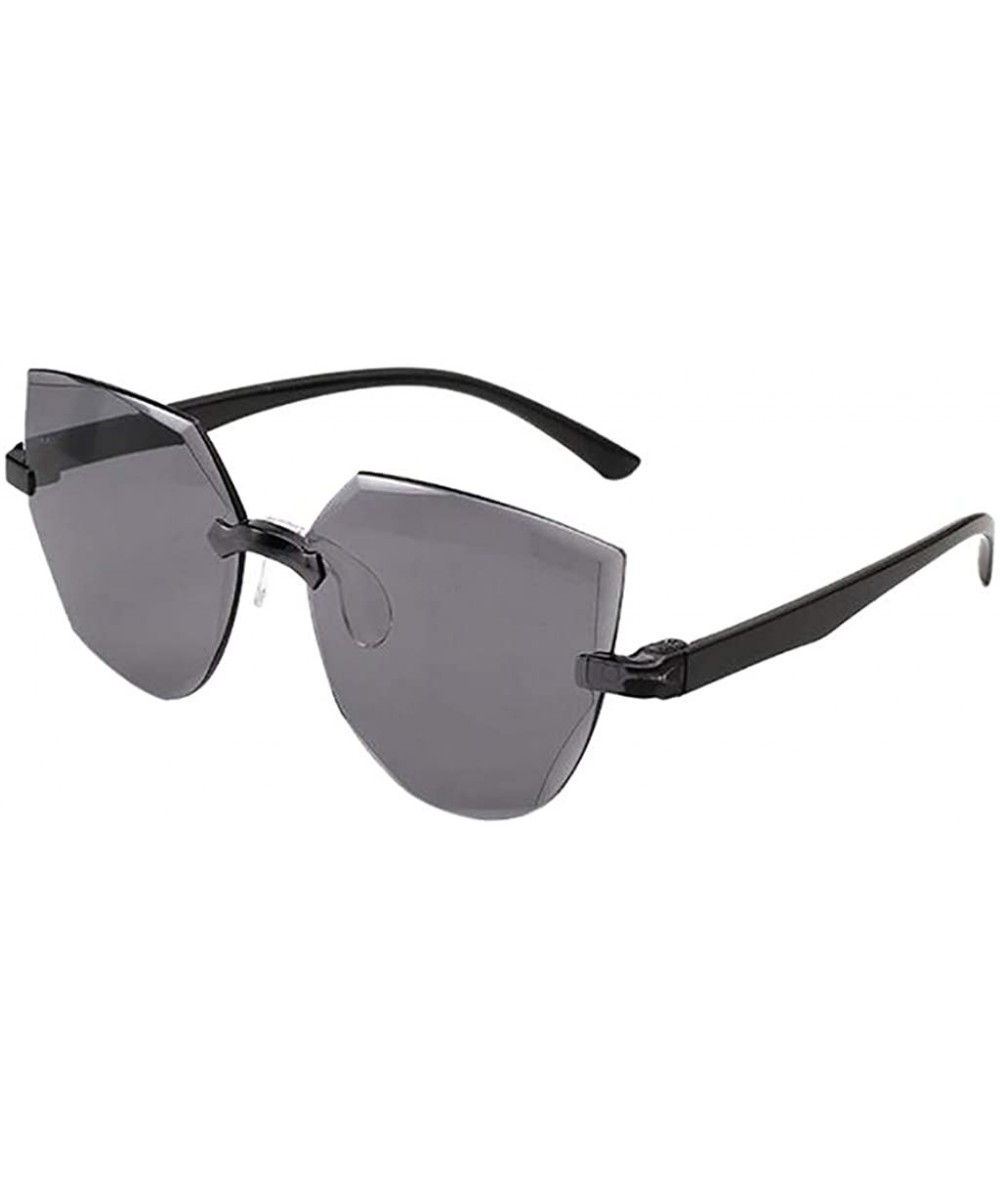 Rimless Classic Sunglasses Square Sunglasses Polarized Sunglasses Semi Rimless Frame Sun Glasses Retro Sun Glasses - A - CE19...