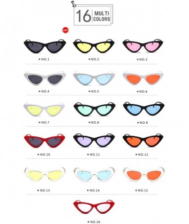 Cat Eye Distaff Fashion Cat Eye Shades Sunglasses Polarized Incorporate Candy Colored Glasses Sunglasses - No.3 - CX18Z6CGA9O...