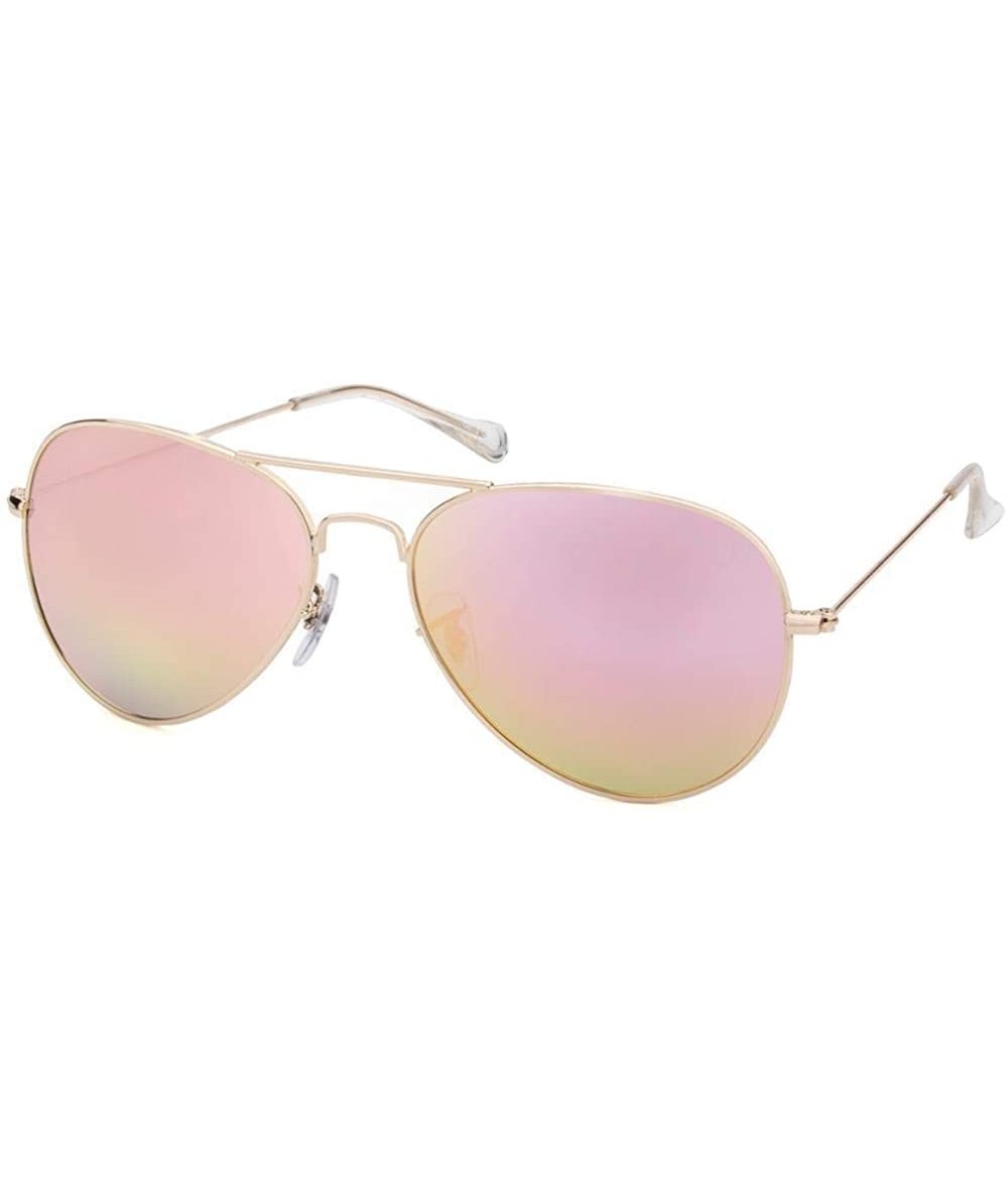 Oversized Pinglas Retro Sunglasses Women Polarized Blue Metal Frame Gradient Mirror Green - Pink - CD18YNDE0HK $10.80