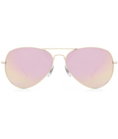 Oversized Pinglas Retro Sunglasses Women Polarized Blue Metal Frame Gradient Mirror Green - Pink - CD18YNDE0HK $28.22