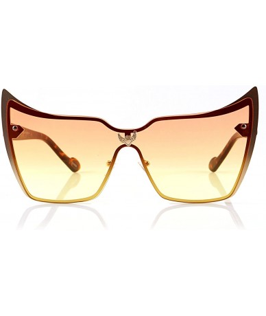 Shield Unisex Sophisticated Batman Mask Oversize Shield Sunglasses A038 - Orange Yellow Gr - C6186KCTK77 $13.23