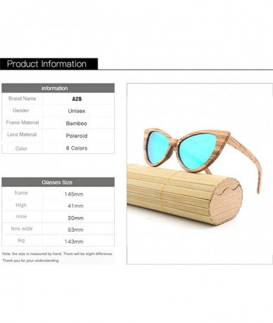 Oversized Sunglasses Solid Handmade Bamboo Wood Sunglasses For Men & Women with Polarized Lenses CH3034 - Black - CZ18Y776XNH...