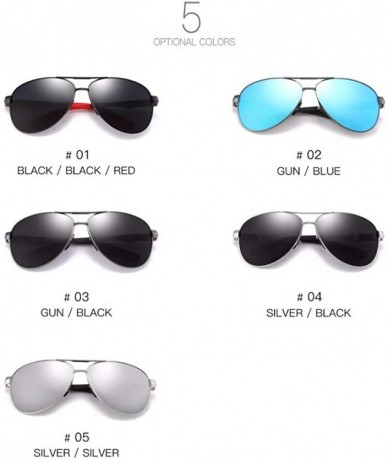 Aviator Male Polarizing Sunglasses Aluminum Magnesium Polarizing Sunglasses Toad Glasses Fishing Glasses Driving - A - CN18QO...
