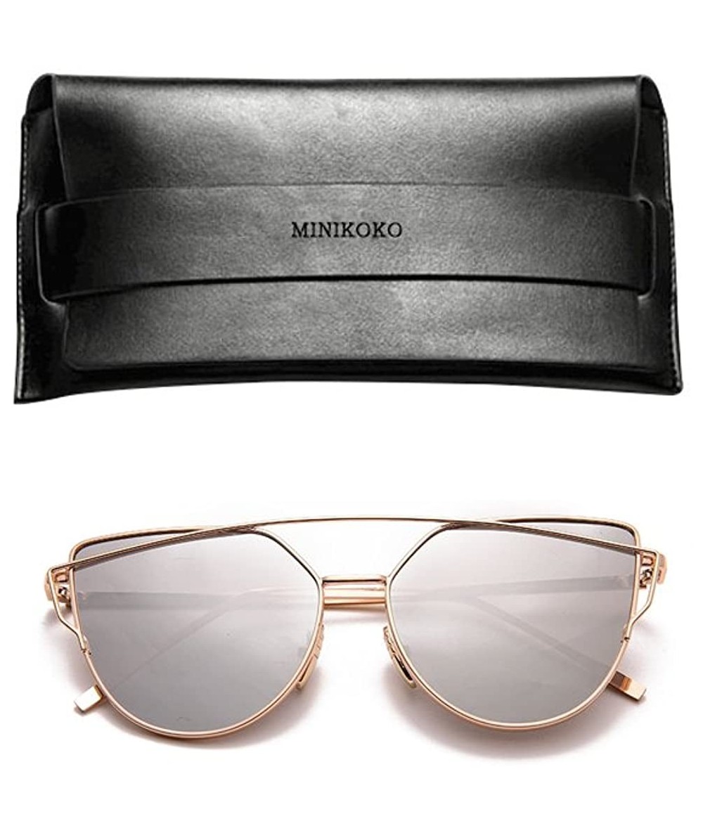 Oval fashion sunglasses unisex metal frame sunglasses uv400 protection sunglasses - Golden Frame/Mercury Piece - CE12N35Y7WJ ...