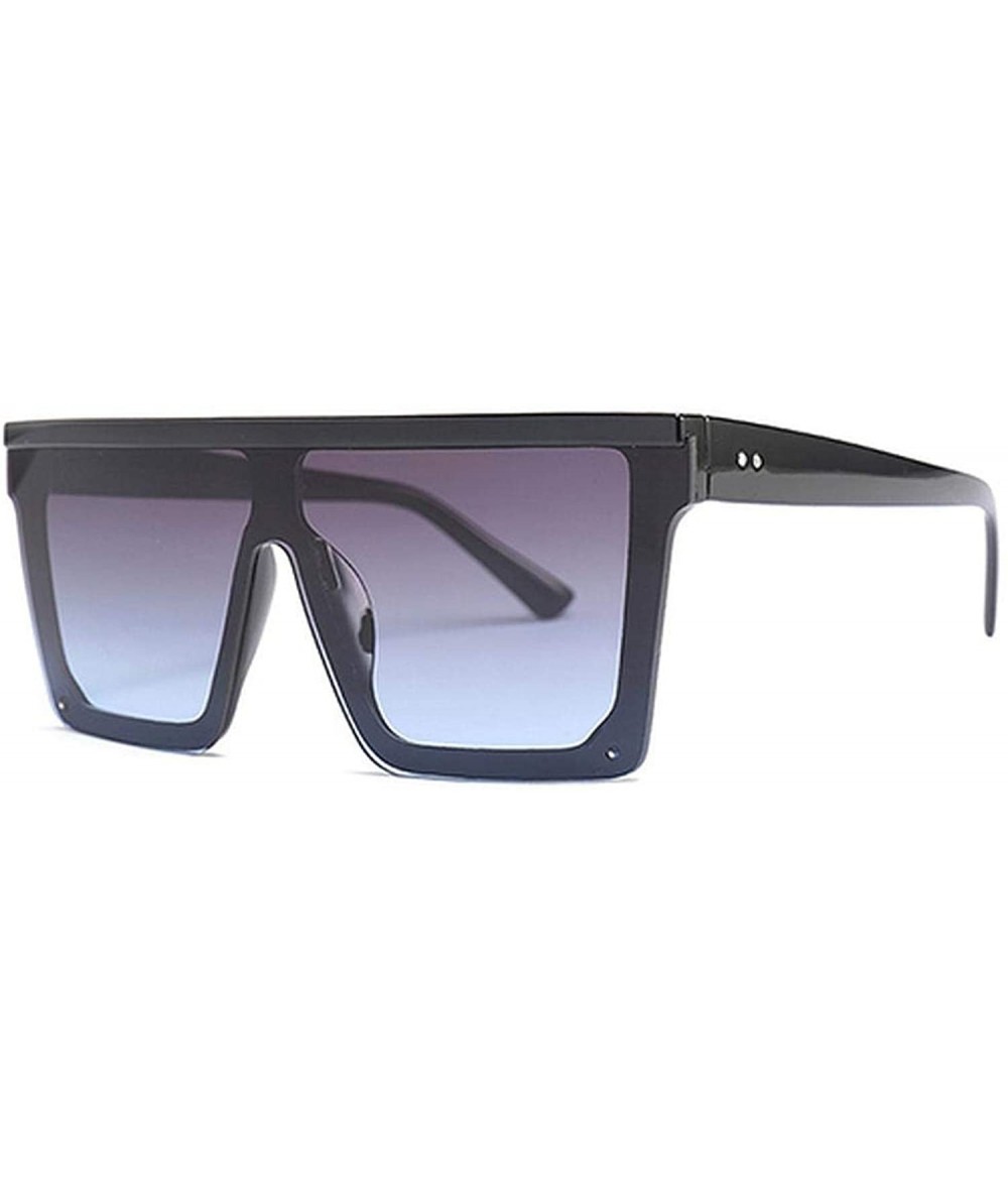 Square Women Oversized Square Sunglasses Fashion Men Vintage Big Frame Eyewear Outdoor Oculos UV400 - C1 Black.graublue - CY1...