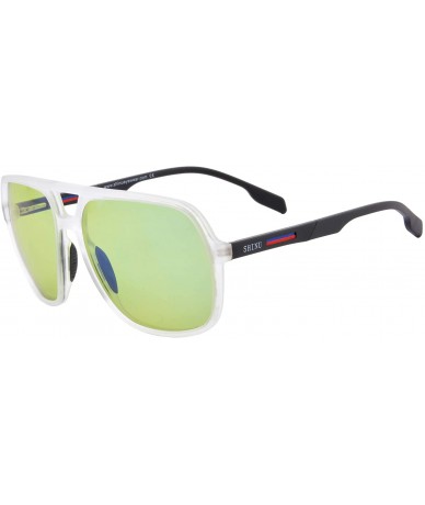 Oversized Lightweight Sunglasses Polarizing Women SH2002 - Transparent Frame - CM193UZ5E84 $38.53