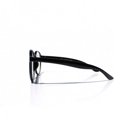 Round SIMPLE Korean Style K-POP Round Fashion Glasses - Gloss Black - CU18Z9UHD3S $20.10
