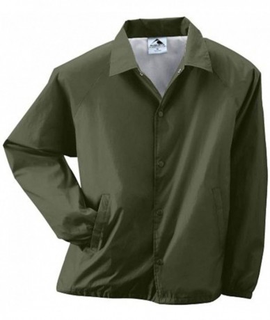 Sport Nylon Coach's Jacket/Lined - Olive Drab Green - CH186NL69GD $19.52