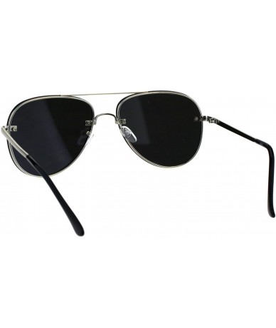 Rimless Luxury Rimless Designer Mod Metal Rim Pilots Sunglasses - Silver Mirror - CY187W5ME29 $9.80