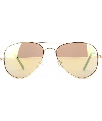 Aviator Newbee Fashion Classic Sunglasses Protection - Gold/Yellow/Black - C912IODIH2T $20.13