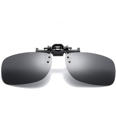 Aviator 2019 Fashion Polarized Sunglasses Clip Men Top Brand Designer Sun Silver - Black Gray - CG18Y5WECCK $9.48