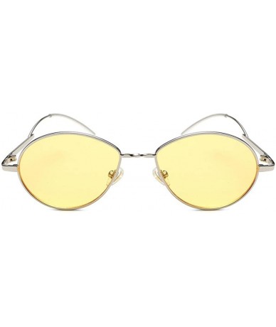 Oversized Women's Retro Cat Eye Oval Shades Frame UV Protection Polarized Sunglasses - D - C618E7L339M $24.52