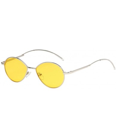 Oversized Women's Retro Cat Eye Oval Shades Frame UV Protection Polarized Sunglasses - D - C618E7L339M $13.83