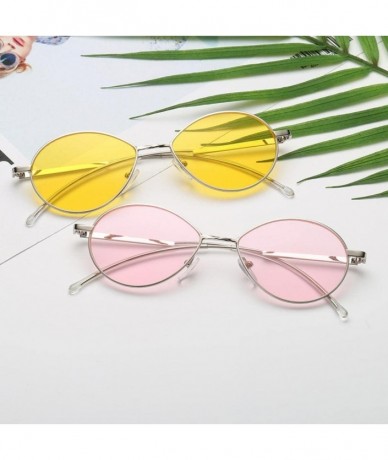 Oversized Women's Retro Cat Eye Oval Shades Frame UV Protection Polarized Sunglasses - D - C618E7L339M $13.83