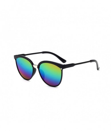Sport Vintage Round Sunglasses for Women Men Classic Retro Designer Style UV400 Mirrored Lens Eyewear Sun Eye Glasses - CT18R...