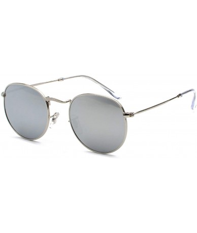 Semi-rimless Luxury Mirror Small Round Sunglasses Women Retro Tinted Color Lens Metal Frame Eye Vintage Tiny Sun Glasses - 6 ...