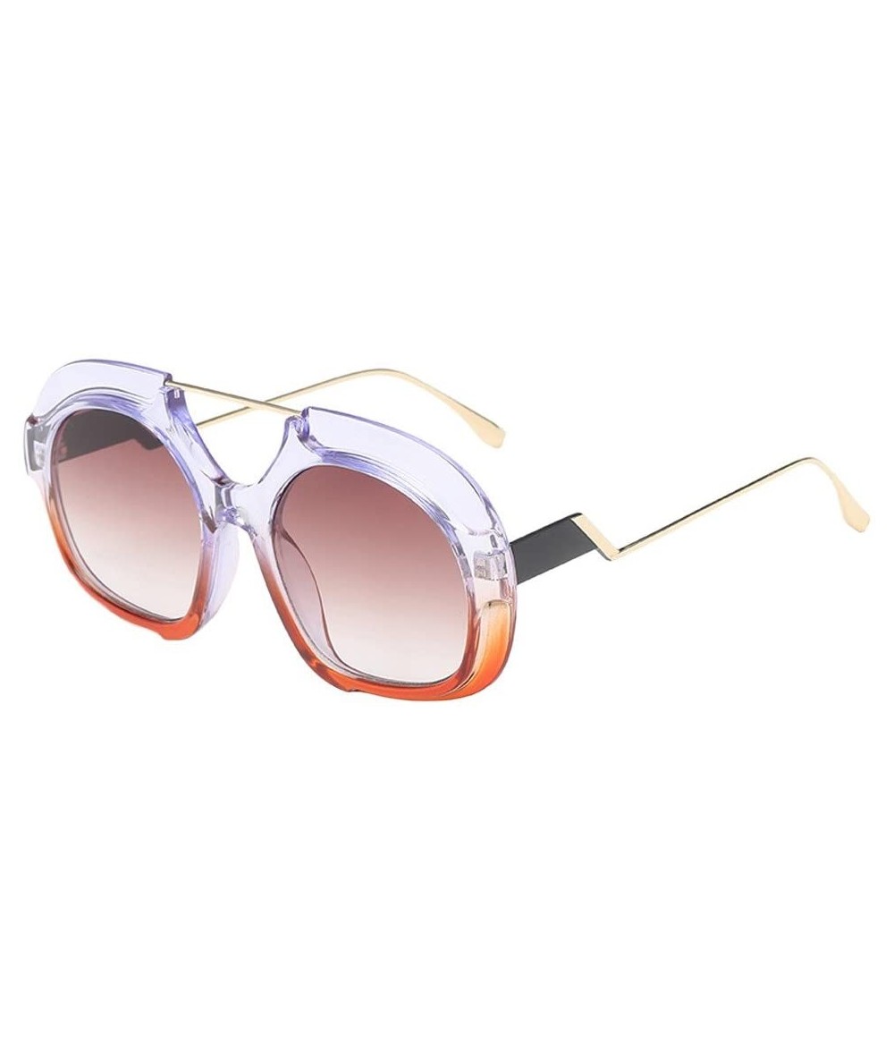 Square Oversized Square Sunglasses Women Vintage UV Protection Polarized Eyewear - A - CR190NCH4OA $11.35