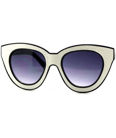 Oversized Celebrity Fashion Womens Sunglasses Vintage Couture Stylish Eyewear - White - CN124KDA64N $18.63