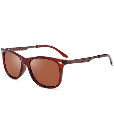 Square Vintage Retro Sunglasses Men Polarized Square 2019 Er Sun Glasses UV400 Driving Mirror Goggle - C2 - CT199CG8X68 $59.72