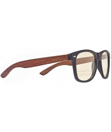 Round Bamboo Wood Sunglasses with Polarized Lens Sunglasses Wood Sunglasses For Men SD6410 - Black 1 - C118Q8WM046 $11.54