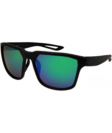 Square Retro Inspired Square Sunglasses Men Women Plastic Frame 541100-REV - CF18KH4G356 $22.59