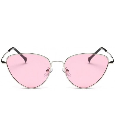 Sport Polarized Cat Eye Sunglasses Retro Oversized Pop Goggles UV Protection Sun Glasses For Female Ladies - Pink - CX18SZ45A...