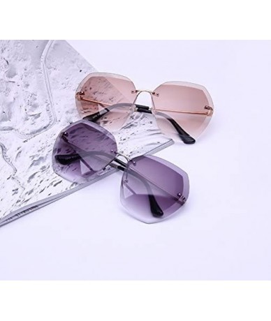Round Vintage Frameless Goggles for Women Men Retro Sun Glasses UV Protection - Style1 - C218RTRACQD $7.22