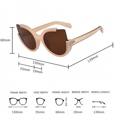 Shield Cat Eye New Sunglasses for Women Women Fashion Trendy Sun Glasses UV400 Points Cateye Retro Female Eyewear - CU18RRCY9...