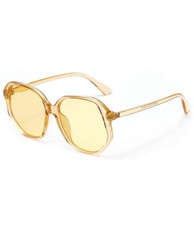 Square Retro new fashion luxury candy color square brand designer ladies sunglasses - Yellow - C118M0M7E6W $23.04