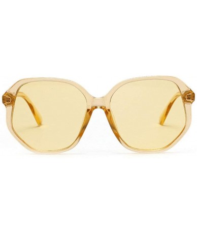 Square Retro new fashion luxury candy color square brand designer ladies sunglasses - Yellow - C118M0M7E6W $11.79