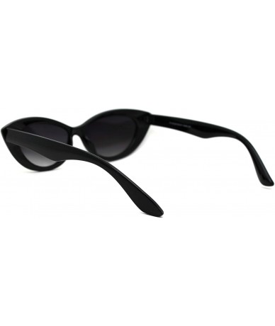 Cat Eye Womens Mod Thick Plastic Cat Eye Gothic Sunglasses - Black Smoke - CM18WWIRE0N $7.45