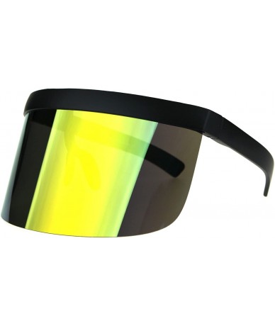 Shield Mirror Lens Visor Cover Sunglasses Sun Cover for Face Shades Driving UV 400 - Black - CI1865ODKSR $28.62