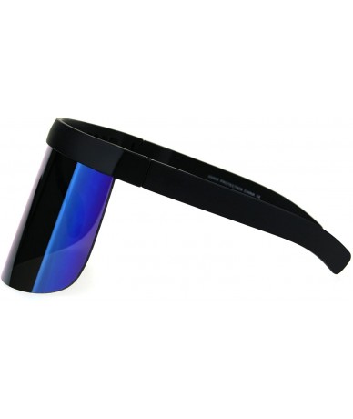 Shield Mirror Lens Visor Cover Sunglasses Sun Cover for Face Shades Driving UV 400 - Black - CI1865ODKSR $14.87