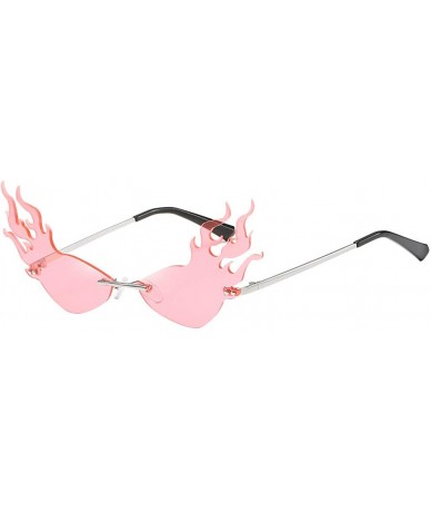 Oversized Fashion Sunglasses Irregular Protection Glasses - B-pink - CE196LZ3NUD $8.25